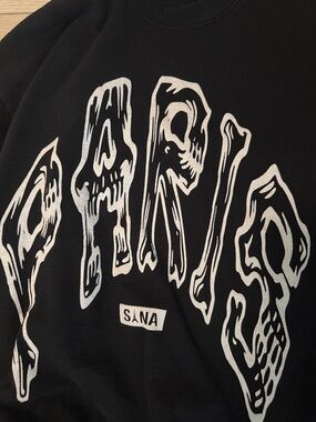 Sana Detroit Paris Black Crewneck Size L